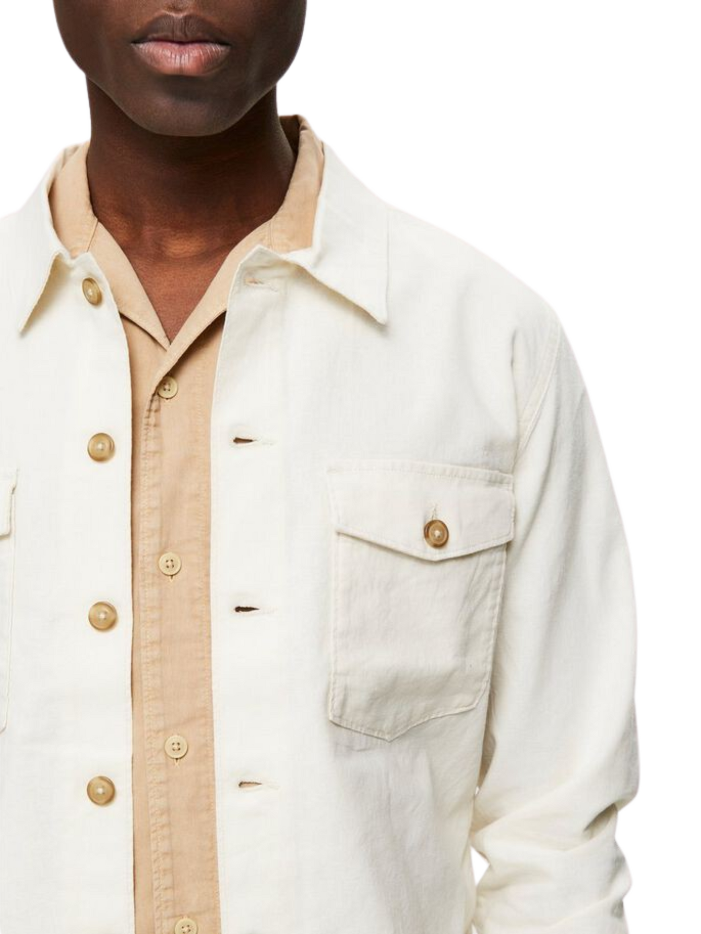 SELECTED HOMME Cotton-Linen Overshirt