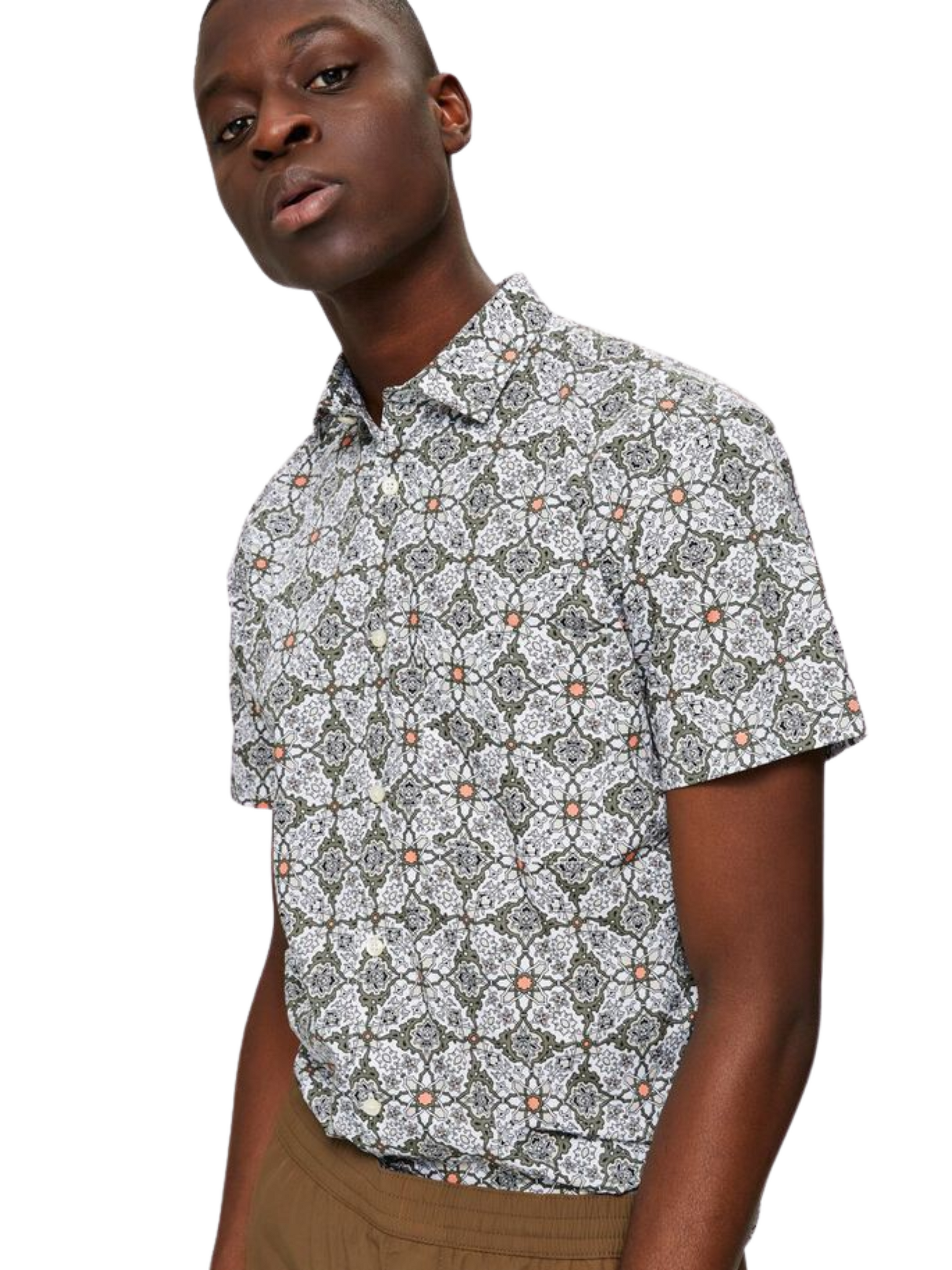 SELECTED HOMME Printed Short Sleeve Shirt – ATMENTION